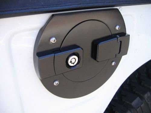 HPC Hummer H1 Billet Locking Fuel Door Set Black Anodized