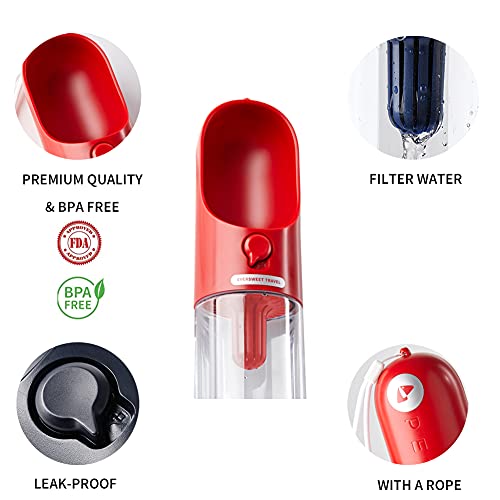 PETKIT Dog Water Bottle with Filter BPA Free, Leak Proof Dog Drinking Bowl, Food Grade Material, Lightweight Portable… - Image 3