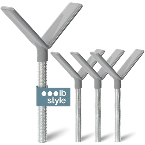ib style Spindel für Türschutzgitter – Zubehör für Treppenschutzgitter, M10 Y-Adapter aus Metall für Treppengeländer, 4 Stück