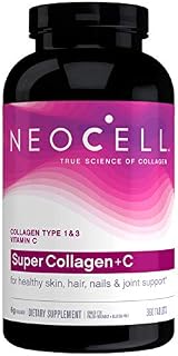 NeoCell Super Collagen with Vitamin C, 360ct Collagen Pills, Non-GMO, Grass Fed, Paleo