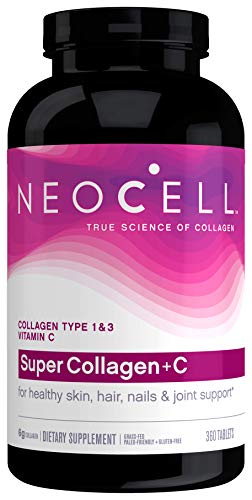 NeoCell Super Collagen with Vitamin C, 360ct Collagen Pills, Non-GMO, Grass Fed, Paleo