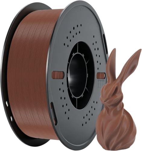 Kingroon 1.75mm 3D Printer Filament, Brown-Coffee PLA, 1kg, +/- 0.02mm Accuracy, 2.2 Pounds, 2.9 Pounds Display Weight