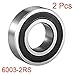 2pcs Ball Bearings 6000-2RS 6001-2RS 609-2RS Double Sealed High Carbon Steel Z1 for Industrial Equipment(609 9x24x7mm)