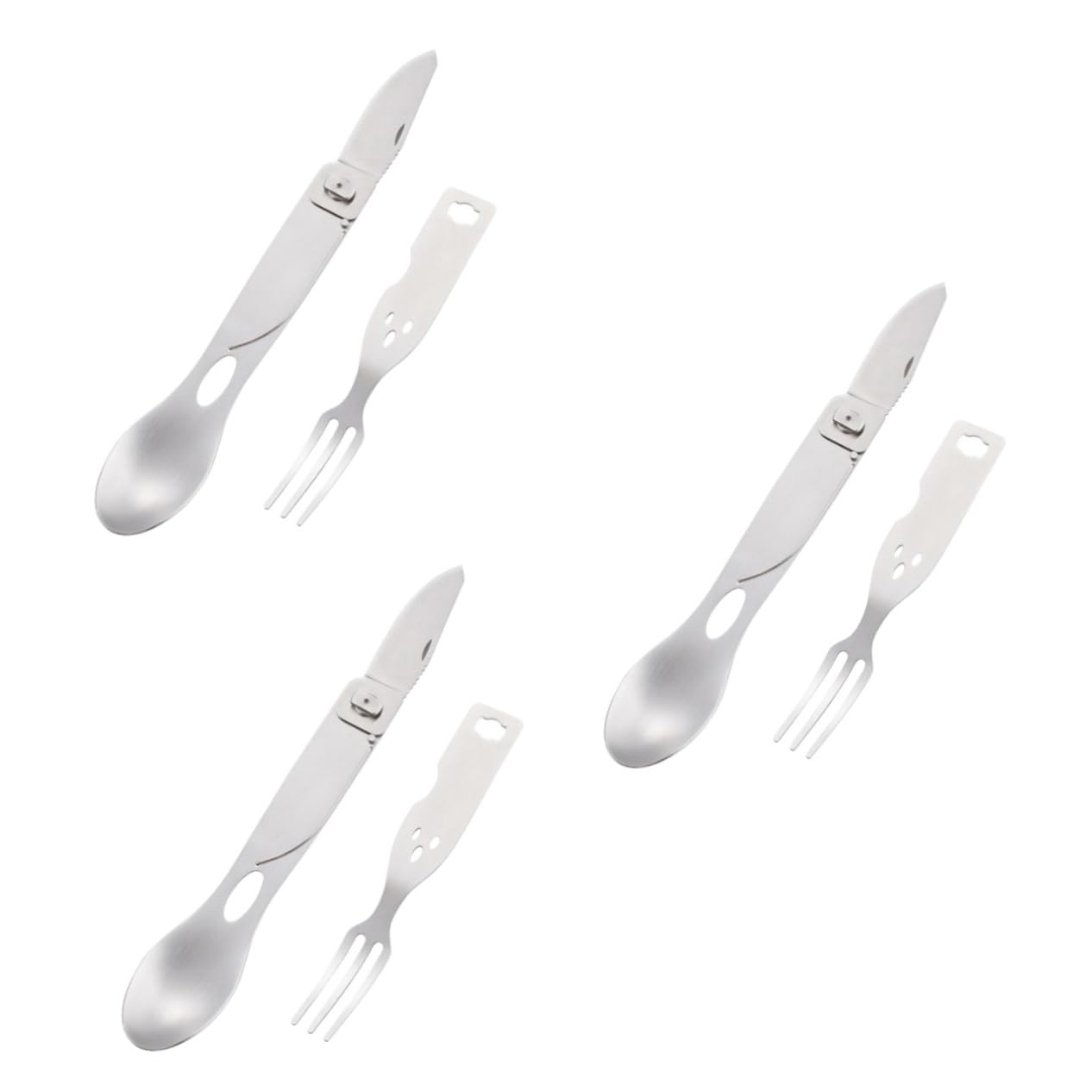 BESPORTBLE 3 Pezzi 3 1 Abito Cucchiaio Forchetta Coltello e Forchetta Viaggiare Knife