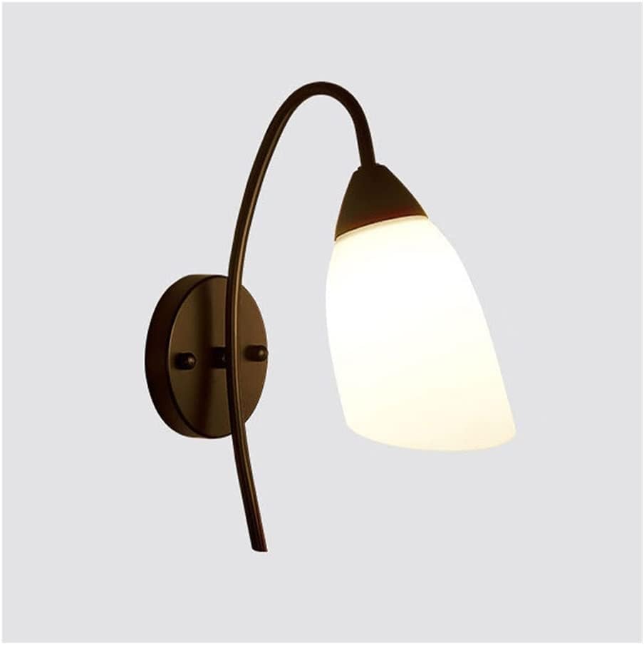 Lámpara regulable LED tres colores en aplique de pared con pantalla de vidrio acabado rústico