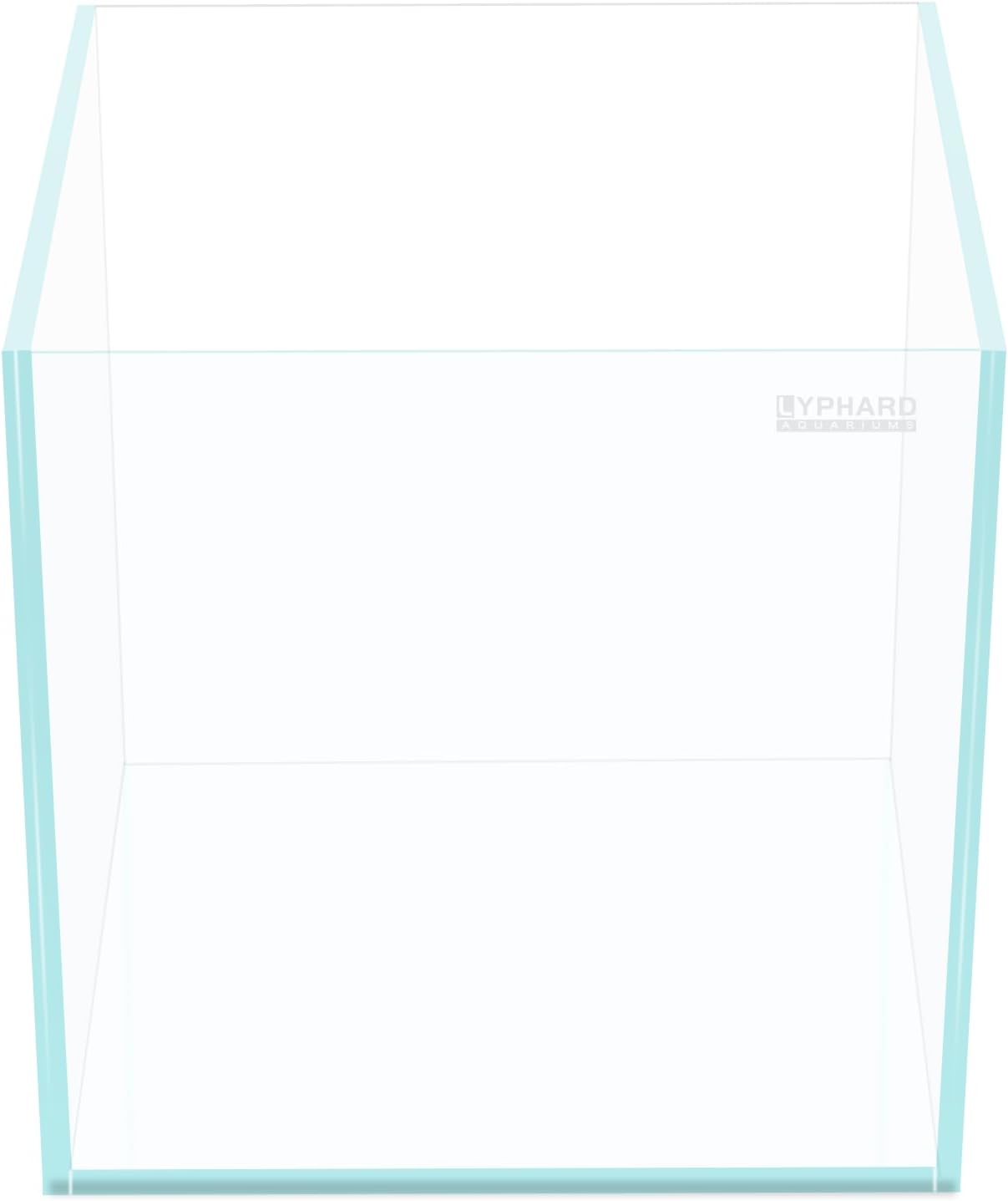 24 Gallon Cube Rimless Aquarium, Ultra Clear Low Iron Large Fish Tank for Betta, L17.7×W17.7×H17.7 Glass Thickness 6mm with EVA Foam Leveling Mat