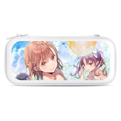 Nintendo Switch対応 UUki ハードケース とある科学の超電磁砲 御坂美琴 白井黒子 Switch / Switch有機elモデル対応 衝撃吸収 防汚防水 全面保護 薄型 大容量 キャリングケース ゲームカード 15枚収納 White-st