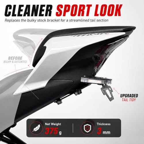 Image of Tidy Tail Integrated Signal Light Fender Eliminator License Plate Compatible with CFMOTO 450SS /450NK 2023-2026,Aluminum Alloy,Laser Cutting,CFMOTO 450SS Accessories,CFMOTO 450NK Accessories