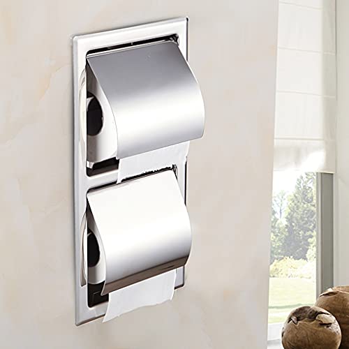 Soporte de pared de aluminio con tapa acabado metálico elegante para baño 3