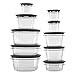Rubbermaid Premier Easy Find Lids Meal Prep and Food Storage Containers, Set of 10 (20 Pieces Total), Grey |BPA-Free & Stain Resistant