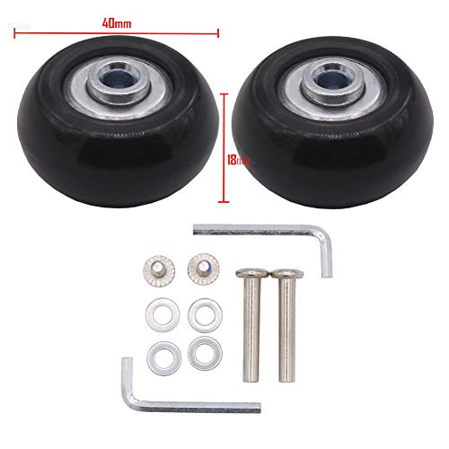 Luggage Suitcase Replacement Wheels with Screws Axles Repair Tool for Luggage Suitcase Trolley,Skate Replacement Wheels(Pack of 2)2