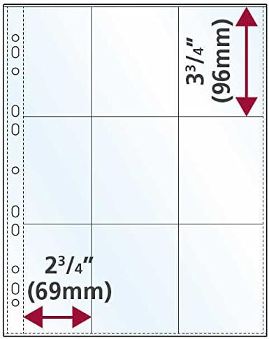 Enigma Xtra Acid Free HD A4 Portrait E9 Photo Sleeves for Ring Binder Albums - 9 Pocket per Page (10 Pack)