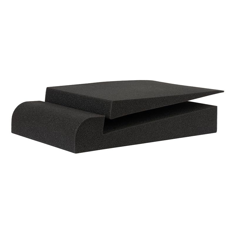 Dynavox 2 Placas absorbentes de Espuma para Altavoces de estantería/monitores de Estudio, Reduce Las Vibraciones en la Superficie de la Carcasa