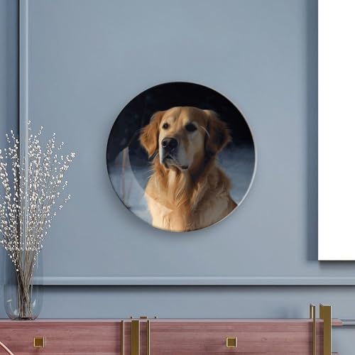 Plato Decorativo Golden Retriever de Porcelana 7in miniatura 5