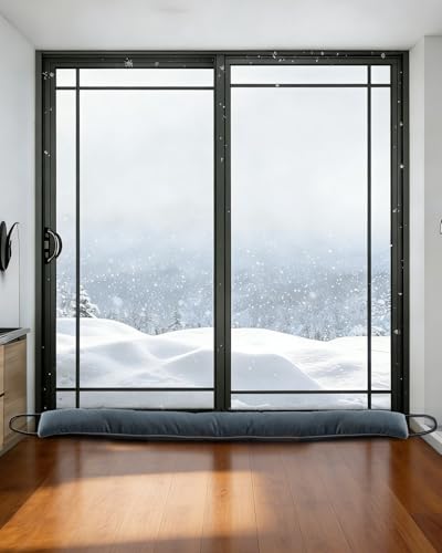 60-Inch Airflow Blocker Door Draft Stopper, Heavy Weighted Under Door Draft Blocker for Doors and Windows, Noise Wind Stopper for Home Balcony Office