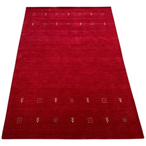 Gabbeh Rug 100% Wool Oriental Rug Hand-Woven Loom Bridge G543 T6 Cover