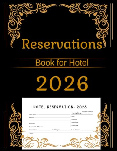 Reservations Book for Hotel 2026: 365-Day Dated Reservations Planner designed for professional hotel management, offering year-round guest and room booking organization image 2