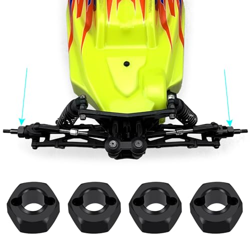 Adaptateurs de moyeux hexagonaux de rechange en métal pour camion LOSI 1/18 Mini-T