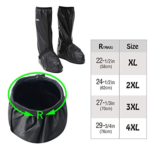 Djzssxlw Rain Snow Waterproof Shoe Covers Motorcycle Boots Women Men Black (3Xl) #TOP7