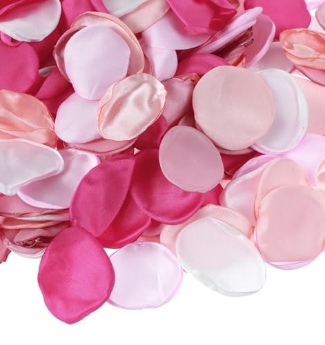 ValueBargain Pink Rose Petals, 200Pcs Artificial Fake Rose Petals...