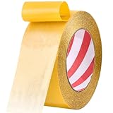 CENBEN Double Sided Fabric Tape Heavy Duty 2inx66FT(20m), High Adhesive Strength Mesh Double-Sided Duct Tape Super Sticky Resistant Clear Strips for Wall Floor Carpet Mat Craft, 1 Roll