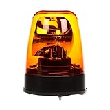 Truck-Lite 6822A Signal Stat Beacon Light Halogen, Rotating Beacon, Yellow Lens, Permanent Mount, Class Iii, Hardwired, Blunt Cut, 12 V
