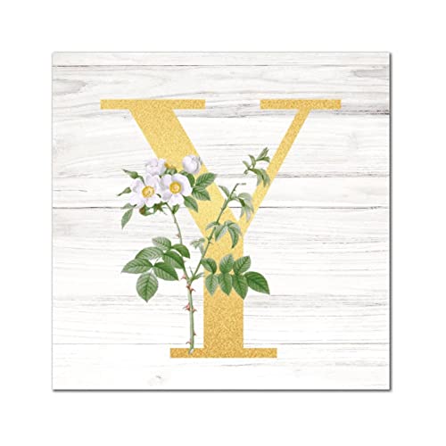 Lettre Y en bois vintage doré : habillez vos murs vides avec style rustique