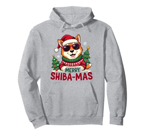 Merry Shiba-mas Cute Shiba Inu Dog Christmas Holiday Sweat à Capuche