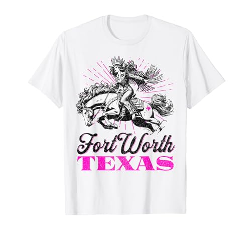 Fort Worth Texas Rodeo Vaquera Camiseta