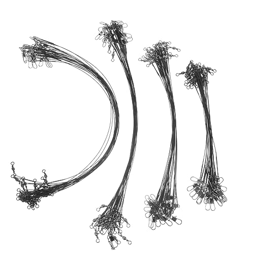 BESPORTBLE 100pcs Line Fishing Leader Wires Fish Line for Metal Fishing Strings for Freshwater/Saltwater