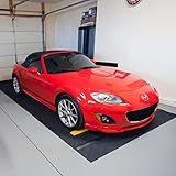 JOMMIE CHEN Garage Floor Mat 7.4x17 Feet Waterproof Backing Layer Rubber Car Mat Absorb Liquid Garag