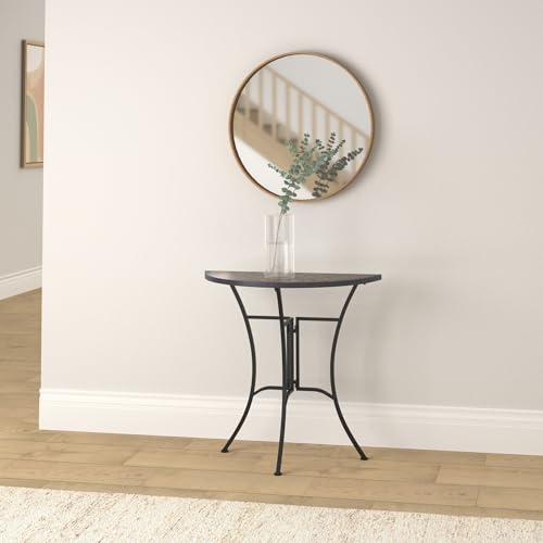 Table d'Appoint MWH Prato 70x35x71 cm Structure Acier Noir