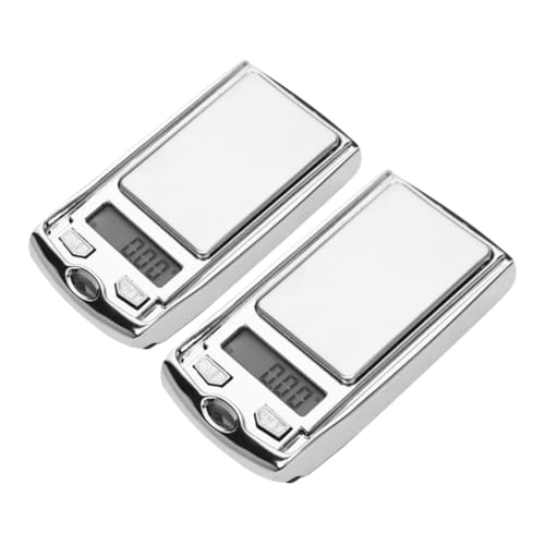 Cabilock 2 piezas Mini Electrónica Portátil Pantalla LCD Digital Unidades Diseño Compacto Forma de Llave para Joyería Alimentos y Cocina Alta Precisión sin Pilas Ligera y Fácil de