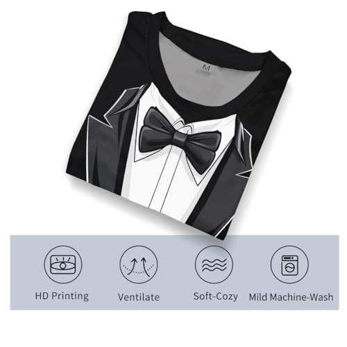 Tuxedo Shirts for Men Funny Suit and Tie Tuxedo Shirt Short Sleeve4