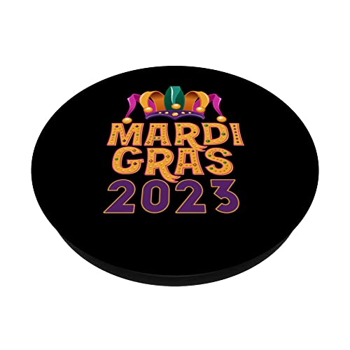 Mardi Gras Jester Hat 2023 Fat Tuesday Celebration PopSockets Swappable PopGrip - Image 2