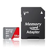 Speicherkarten mit Adapter, 256 GB, Übertragungsgeschwindigkeit bis zu 100 MB/s für Fotos, Videos,...