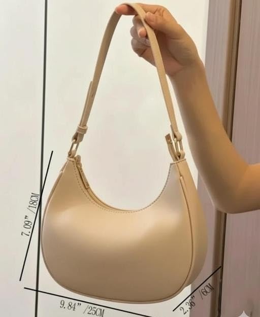 Image of Self Design PU Handbag for Women Ladies Casual Travel Shopping Office Shoulder Carry Bag