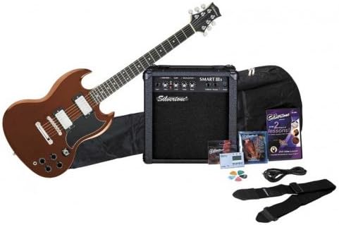 Silvertone Rockit 21 Guitar Package, Liquid Black