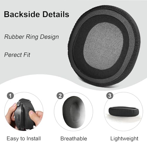 Arctis Pro Reemplazo de almohadillas para SteelSeries Arctis 1, 3, 5, 7, 9 Auriculares, cojines de tela de malla para auriculares inalámbricos Arctis Pro (Negro) miniatura 3