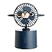 Mini Desktop Fan Portable USB Ładowanie 3 Ustawienia prędkości chłodnica powietrza 80 stopni Auto Rotacja do użytku w akademiku studenckim (kolor: różowy) sunyangde (Color : Blue)