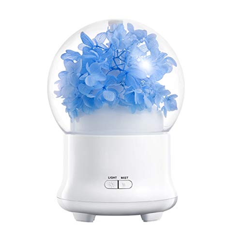 Preisvergleich Produktbild Sakuldes 100ml Blumenerhaltungs-Ultraschallkühler Luftbefeuchter für Innenministeriumschlafzimmer (Color : Blue Flower)