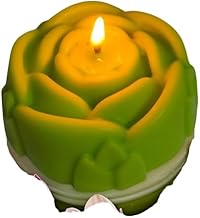 Romantic Rose Shaped Soy Wax Organic Candle, Rose Scented Tea Lights Candles Smokeless Tealight Candles - Decorations for Wedding, Party (12)