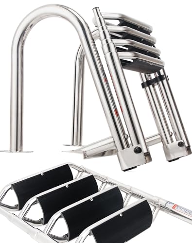 Mojiate 4-Step Stainless Steel Ladder