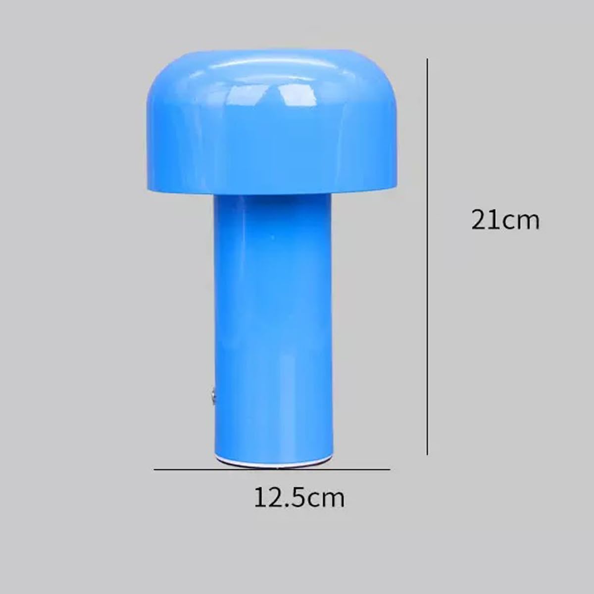 ZDAY Piccola lampada da tavolo a fungo Lampada da tavolo Ricarica USB Tre colori Poleless Dimming Lampada da notte creativa Touch Lampada decorativa (blu)