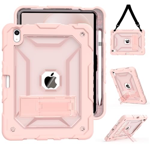 TIMISM Case for iPad 10th Generation 2022 iPad A16 11 Inch 2025 with Pencil Holder & Kickstand Translucent Hard PC Back Cover Heavy Duty Shockproof Protective Case for iPad 1110 Clear Blue product thumbnail 13