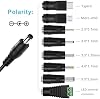 Cable adaptador USB-C universal a 3V 4.5V 5V 6V 7.5V 9V 12V multi voltaje DC, cable disparador PD con módulo reductor DC-DC, 8 puntas conectoras, para tablets, luz LED, lámparas, routers 8