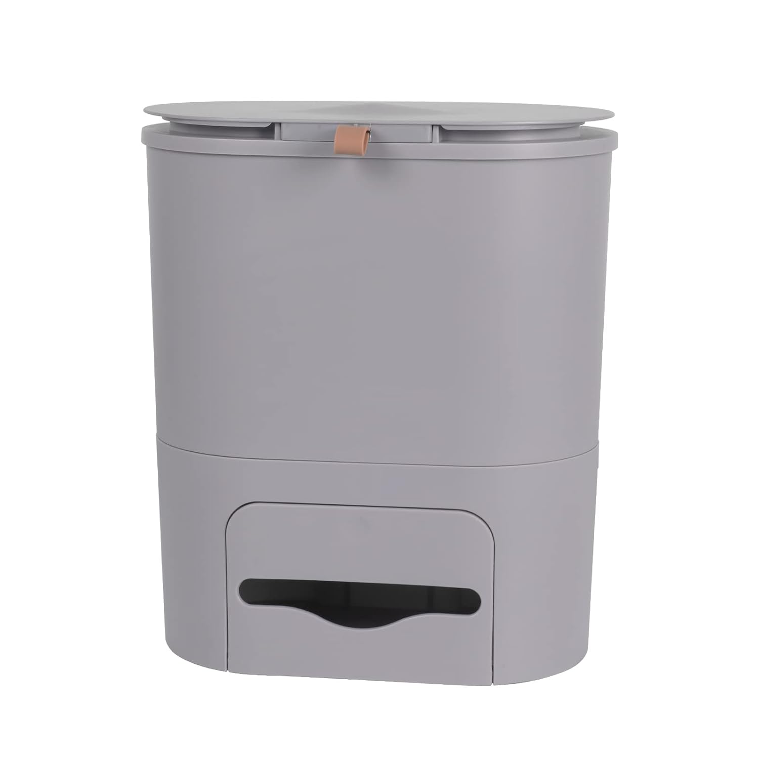 FINDIR Papelera Cocina de 9L Cubo de Basura de Cocina Colgante con Tapa Deslizante para Puerta Armario Cocina Baño Dormitorio Sala de Estar (Gris)