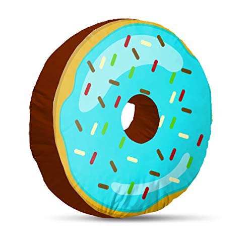 Image of Kesar Enterprises Donut /Doughnut Cushion /Pillow | Velvet Fabric|Birthday Gifts | Soft Toys | Suitable for Wheelchair, Car Seat, Home or Office for Kids Cushion | Size 14x14 inches