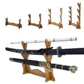 【美品】刀装具 刀掛け 二刀掛け 木製溜塗 組み立て式 Amazon.co.jp: 刀掛け - 居合: スポーツ＆アウトドア