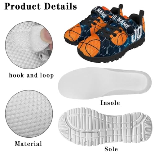 Children Sports Sneaker Balls Print Hook & Loop Closure Unisex Child Anti Slip Lightweight Shoes for School Running3